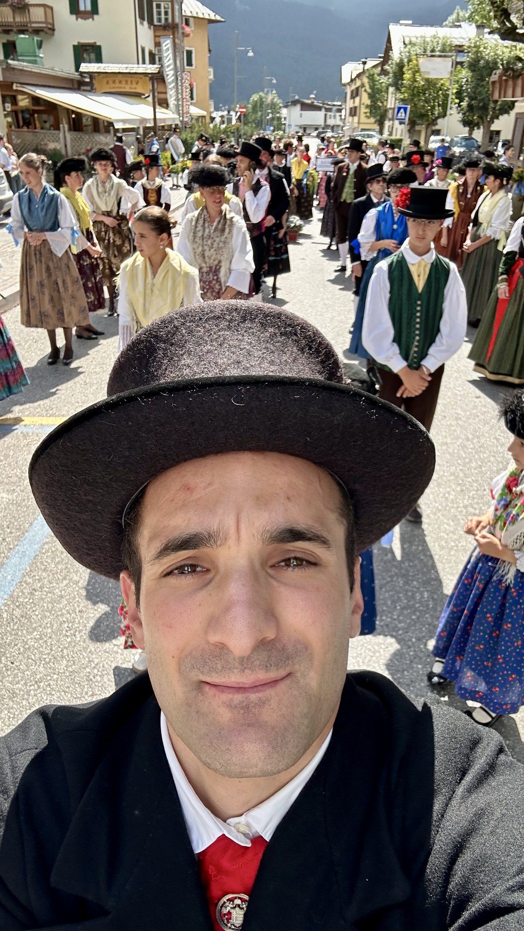 Matteo Menardi Ménego in Ampezzano traditional dress at Fešta de ra Bandes (IMG_4025.jpeg)