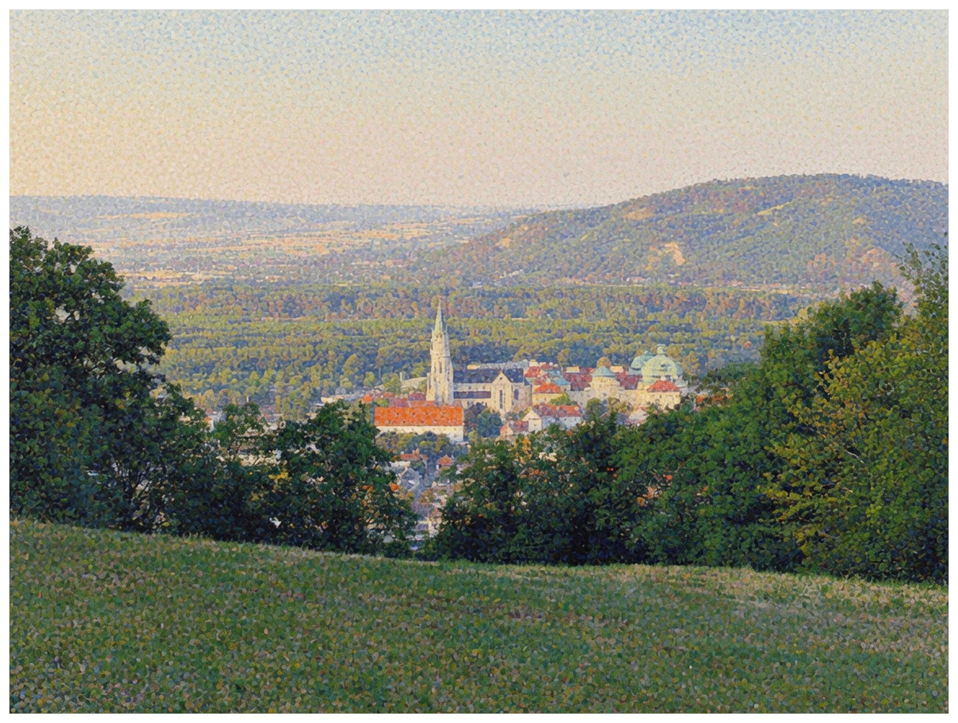 Pointillist view of Stift Klosterneuburg (KlosterneuburgPointillist.jpg)